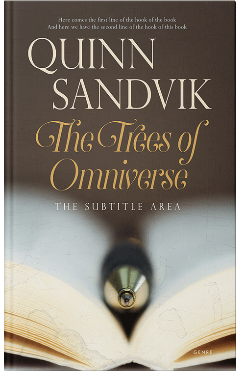 Front view of Premade Literary Fiction Book Cover - Satin Linen