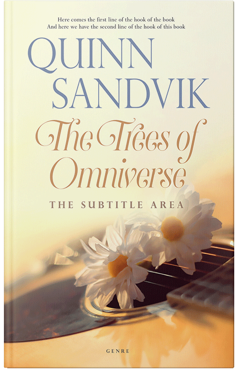 Front view of Premade Abstract Book Cover - Coconut Cream