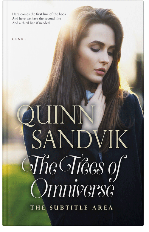 Front view of Premade Romance Book Cover - Soft Amber