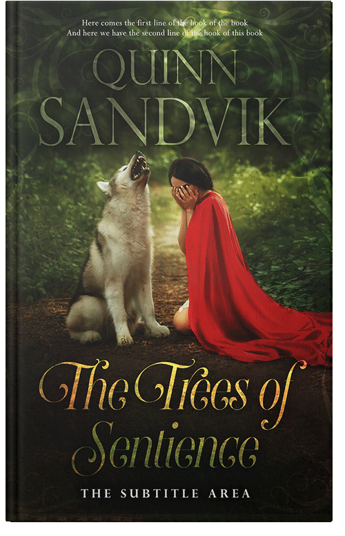 Front view of Premade Fantasy Book Cover - Black Olive