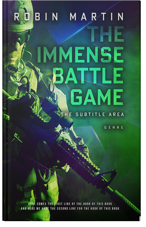 Front view of Premade Action & Adventure Book Cover - Gable Green