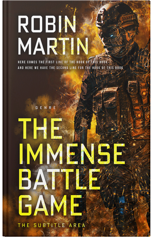 Front view of Premade Action & Adventure Book Cover - Coffee Bean