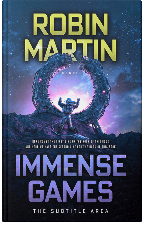 Front view of Premade Science Fiction Book Cover - French Gray