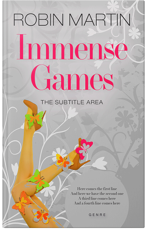 Front view of Premade Chick Lit Book Cover - Pale Slate