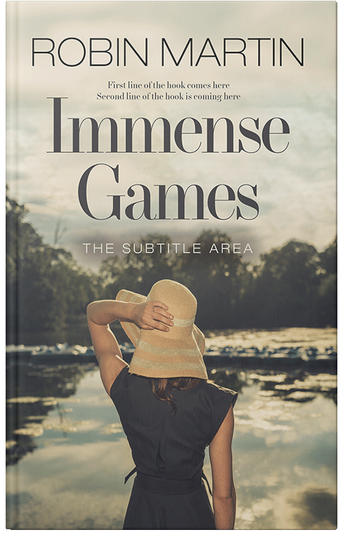 Front view of Premade Romance Book Cover - Soft Amber