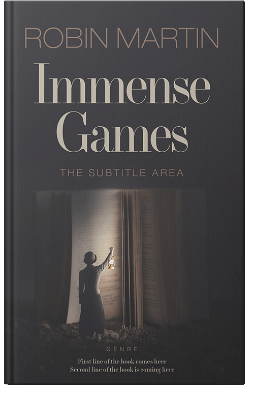 Front view of Premade Abstract Book Cover - Mine Shaft