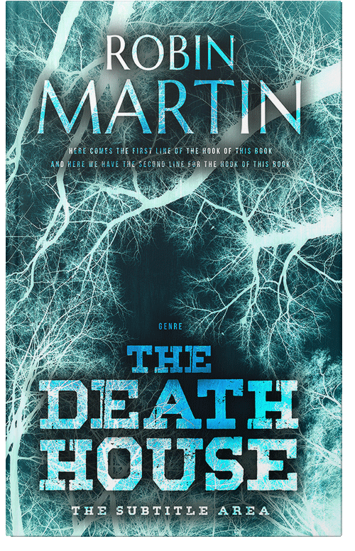 Front view of Premade Abstract Book Cover - Firefly