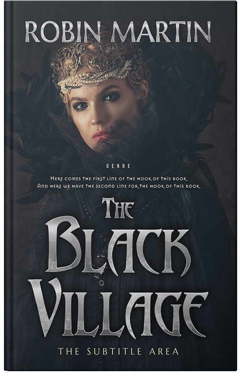 Front view of Premade Fantasy Book Cover - Shark