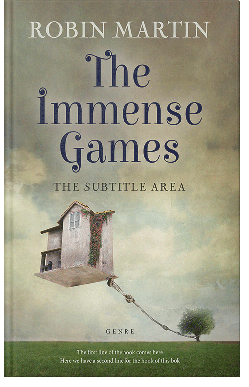 Front view of Premade Abstract Book Cover - Tallow