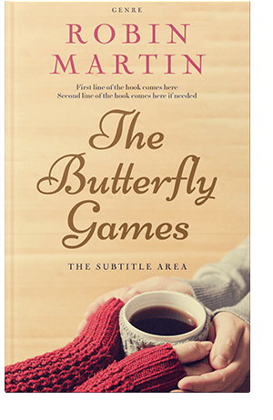 Pre Made Book Cover Peach Yellow