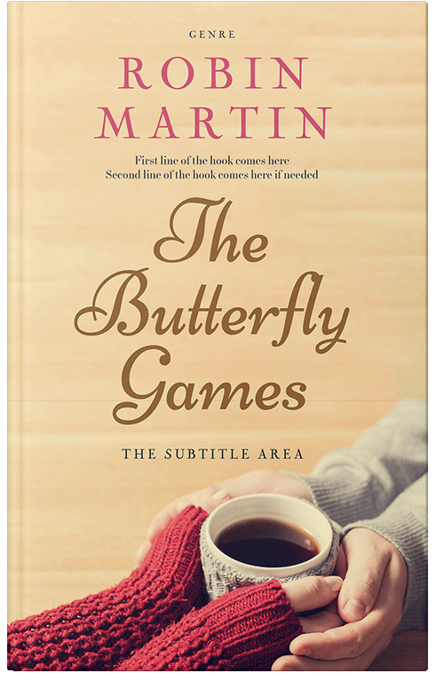 Front view of Premade Romance Book Cover - Peach Yellow