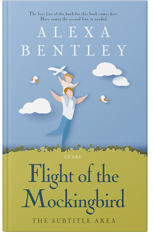 Front view of Premade Family & Parenting Book Cover - Polo Blue