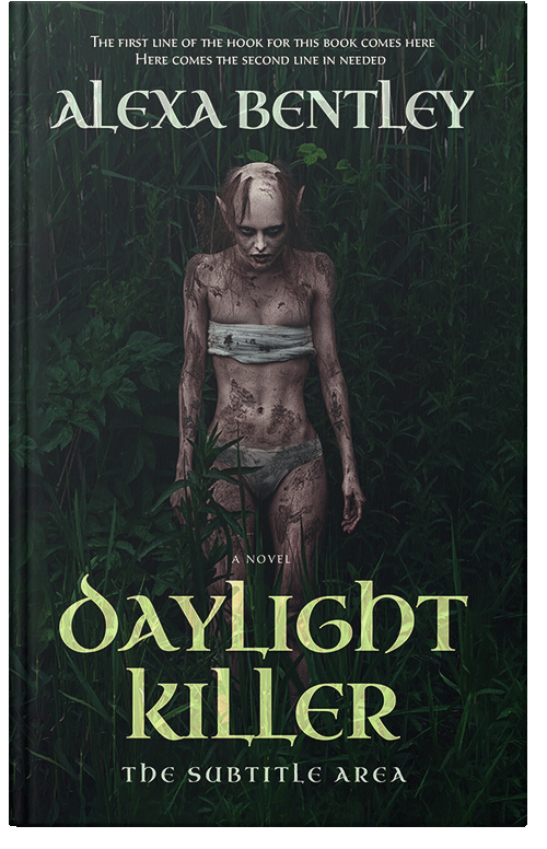 Front view of Premade Fantasy Book Cover - Racing Green