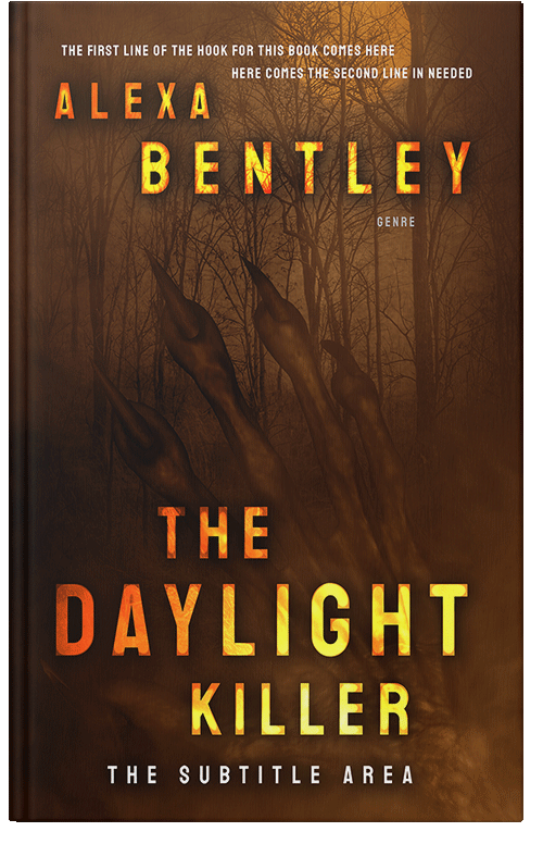 Front view of Premade Horror Book Cover - Bronze