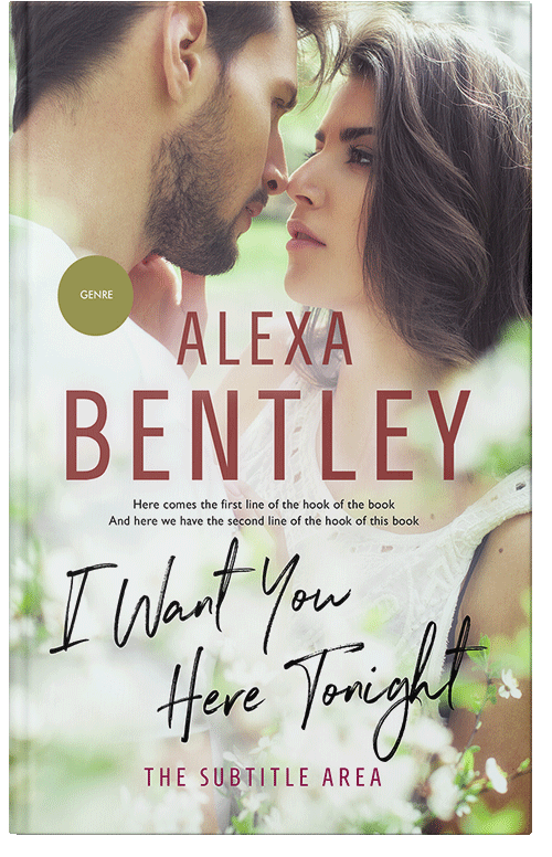 Front view of Premade Romance Book Cover - Satin Linen