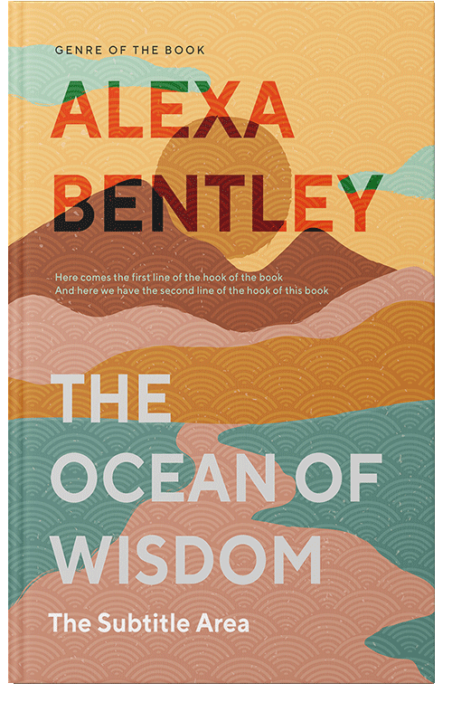 Front view of Tan #9040 - Premade Abstract Book Cover