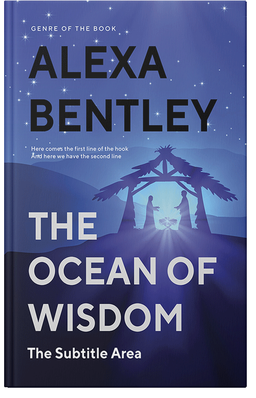 Front view of Premade Religion & Spirituality Book Cover - Chambray