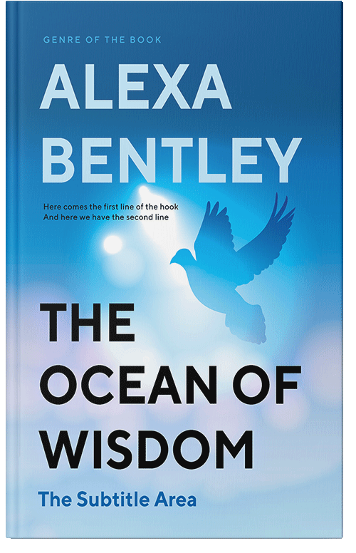 Front view of Premade Religion & Spirituality Book Cover - Tropical Blue