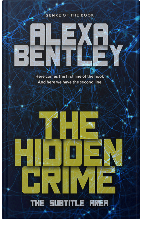 Front view of Premade Abstract Book Cover - Black Pearl