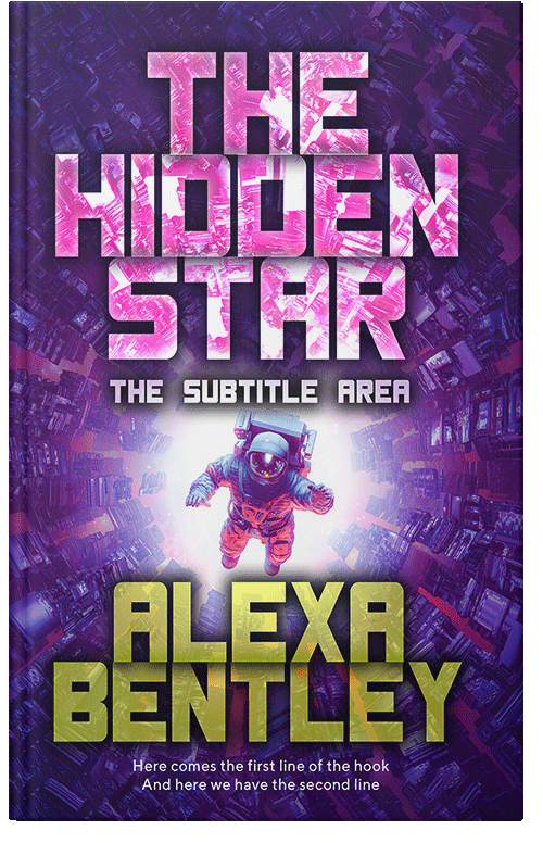 Front view of Premade Science Fiction Book Cover - Light Orchid