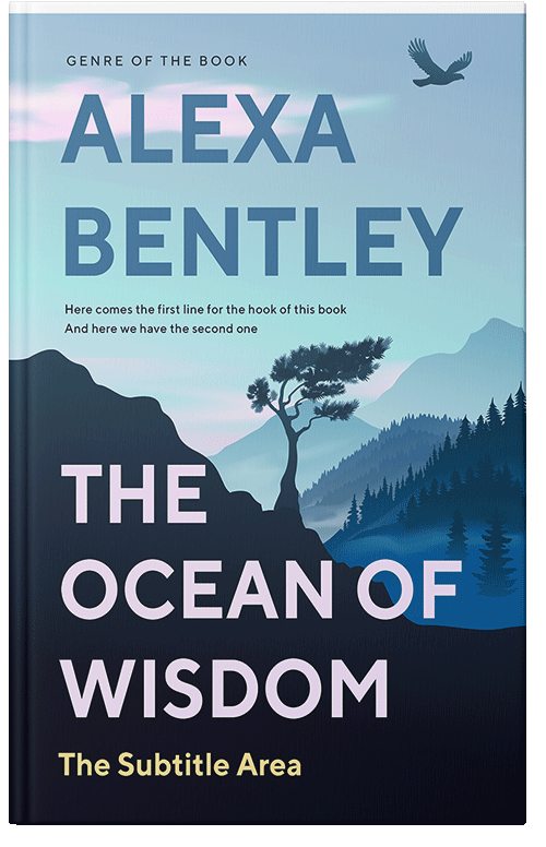 Front view of Premade Nature Book Cover - Nile Blue