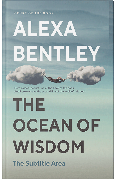 Front view of Premade Abstract Book Cover - Powder Ash