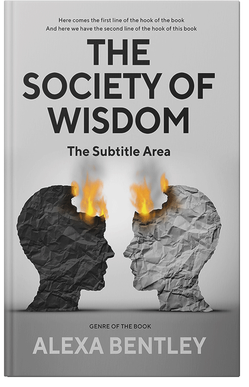 Front view of Premade Literary Fiction Book Cover - Silver