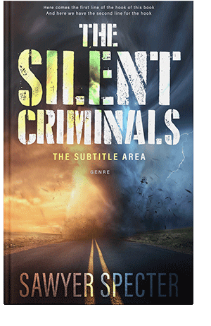 Pre Made Book Cover Gold Sand