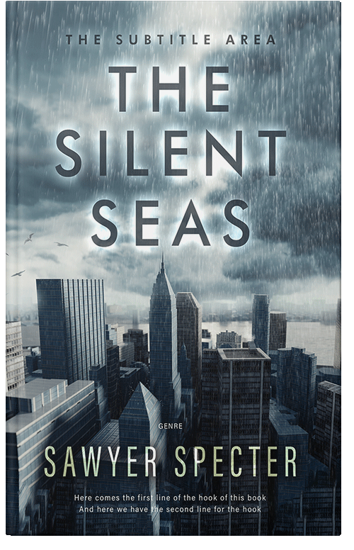 Front view of Premade Mystery & Thriller & Suspense Book Cover - Oxford Blue