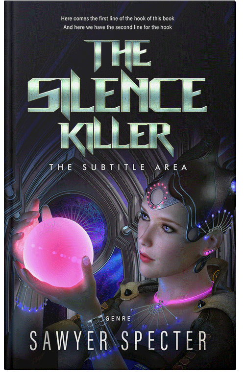 Front view of Premade Science Fiction Book Cover - Lilac