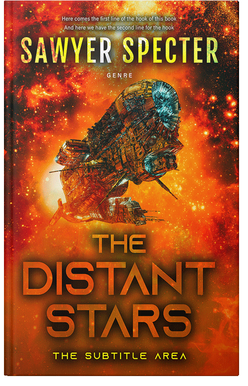 Front view of Premade Science Fiction Book Cover - Red Stage