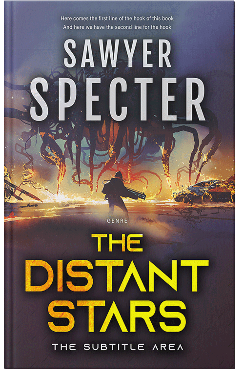 Front view of Premade Apocalyptica Book Cover - Blackcurrant