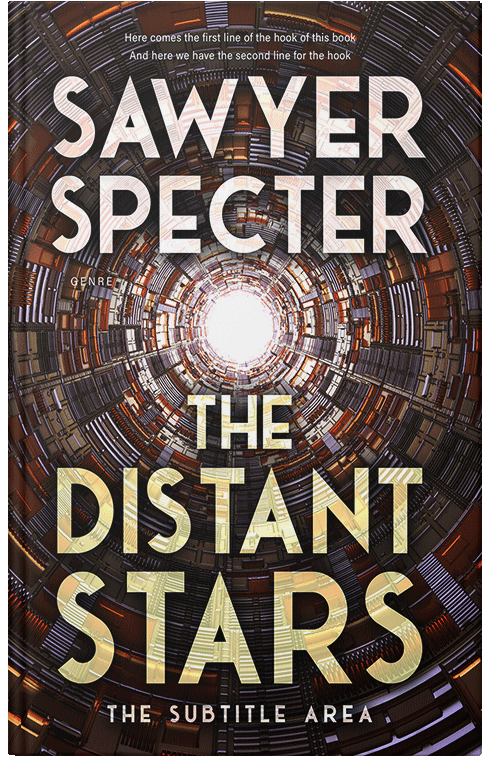 Front view of Premade Science Fiction Book Cover - Grain Brown