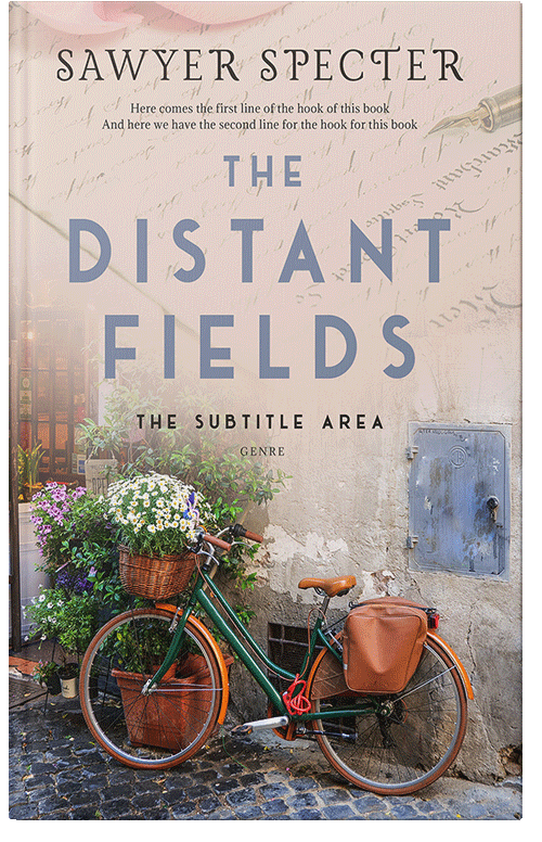 Front view of Premade Travel Book Cover - Swirl