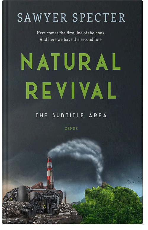 Front view of Premade Abstract Book Cover - Outer Space