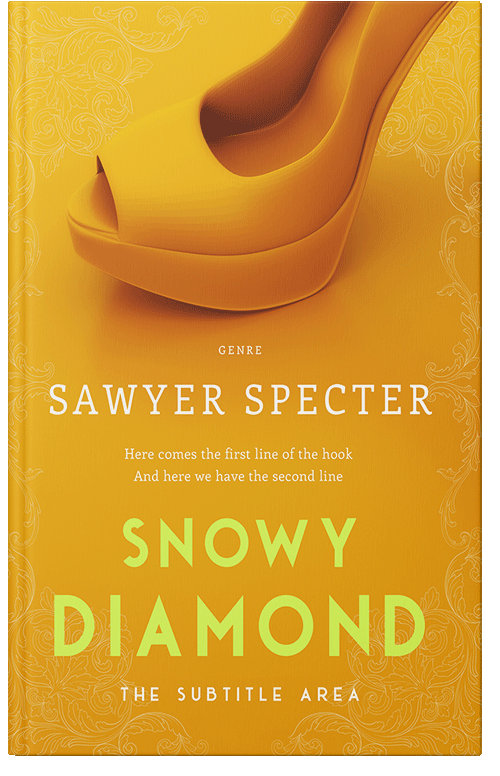 Front view of Premade Chick Lit Book Cover - Gamboge