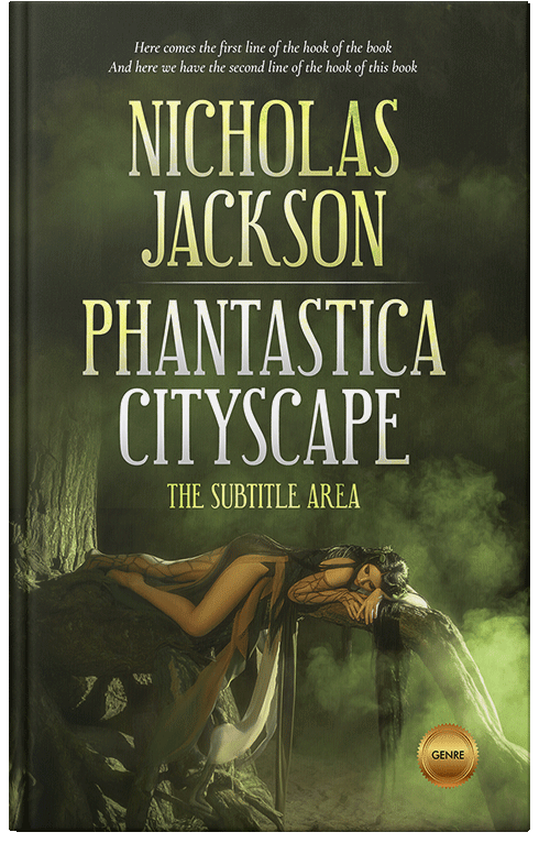 Front view of Premade Fantasy Book Cover - Black Olive