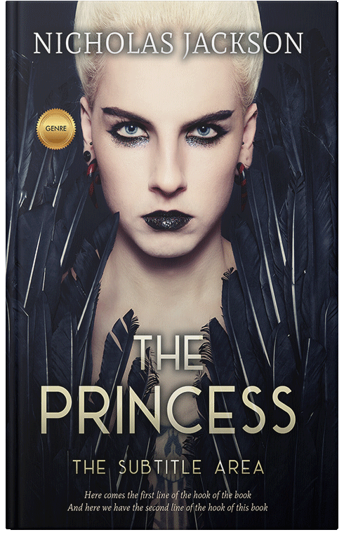 Front view of Premade Fantasy Book Cover - Steel Gray