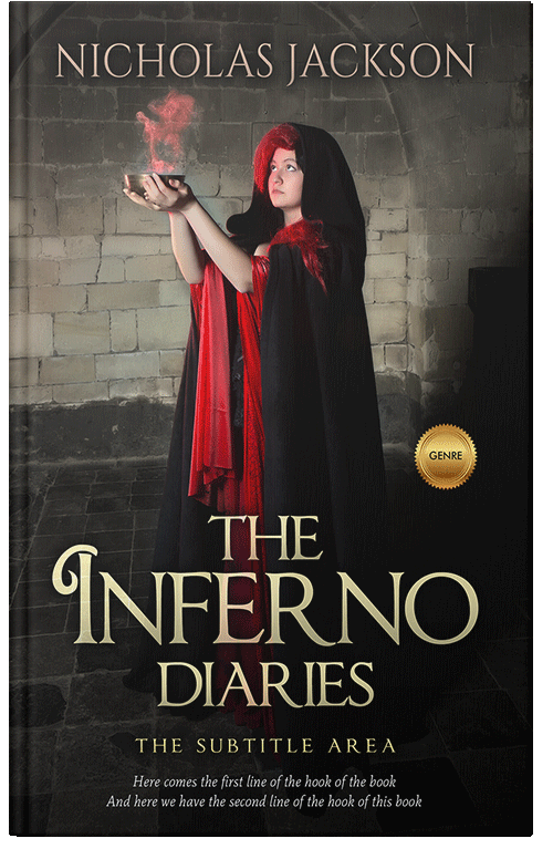 Front view of Premade Fantasy Book Cover - Brandy Rose