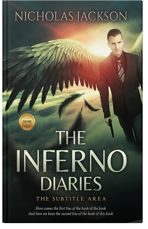 Front view of Premade Fantasy Book Cover - Tan