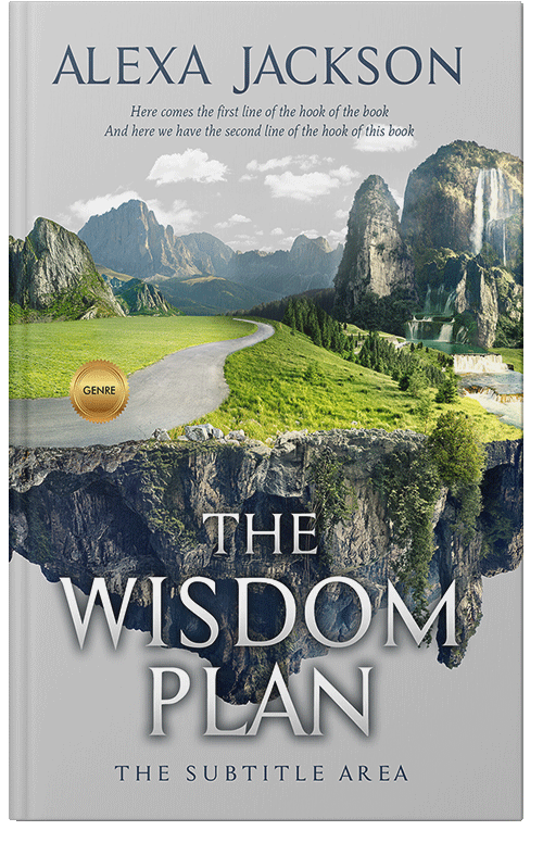 Front view of Premade Surreal Book Cover - Gray Nickel