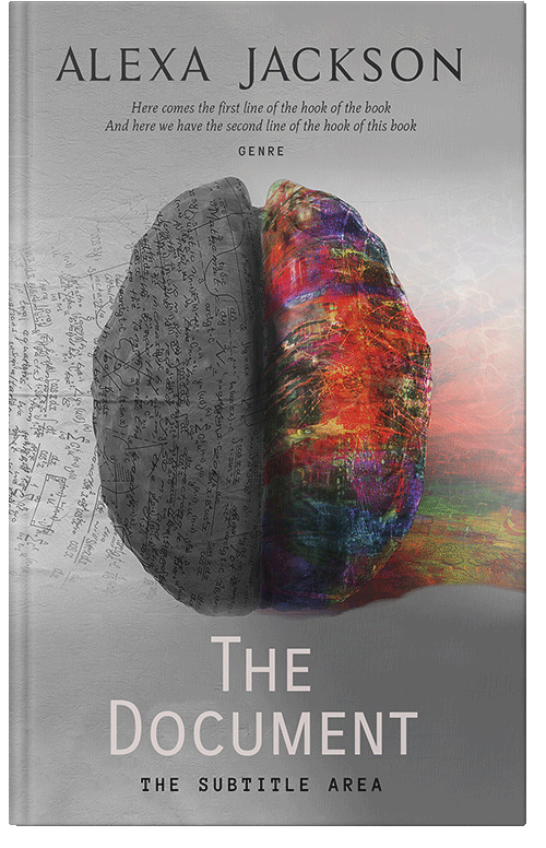 Front view of Premade Abstract Book Cover - Dawn