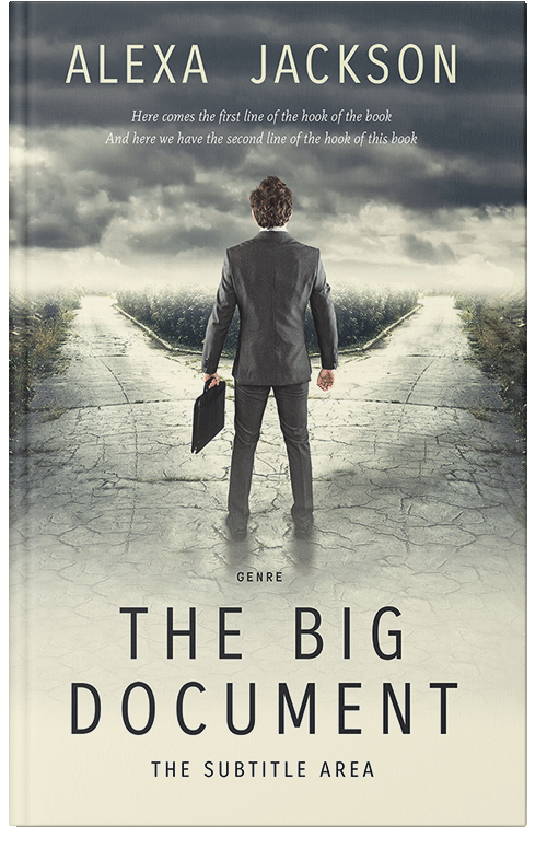 Front view of Premade Business Book Cover - Moon Mist