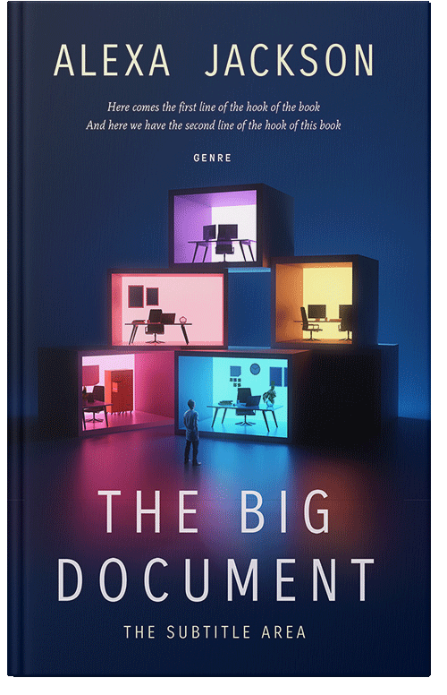 Front view of Premade Business Book Cover - Bunting