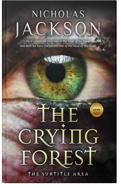 Front view of Premade Horror Book Cover - Cocoa Brown