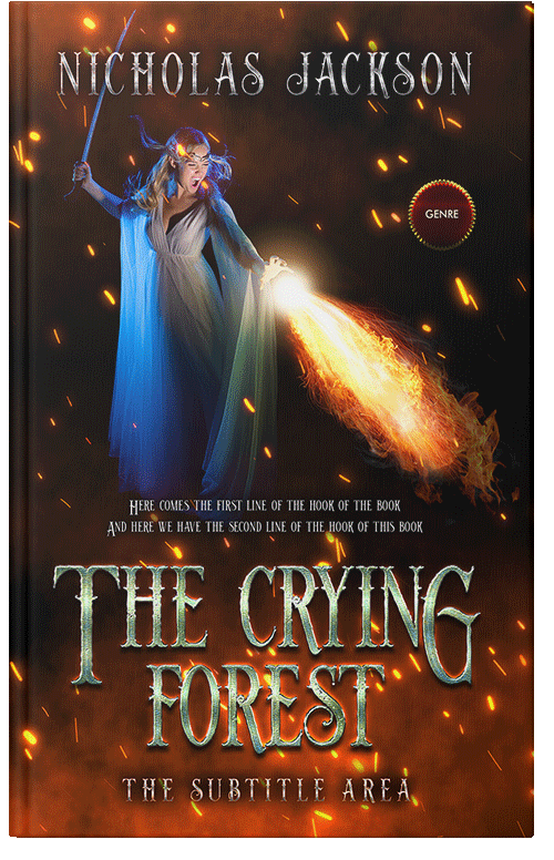 Front view of Premade Fantasy Book Cover - Whiskey