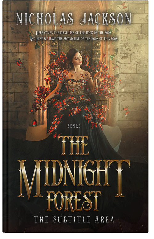 Front view of Premade Romance Book Cover - Oil