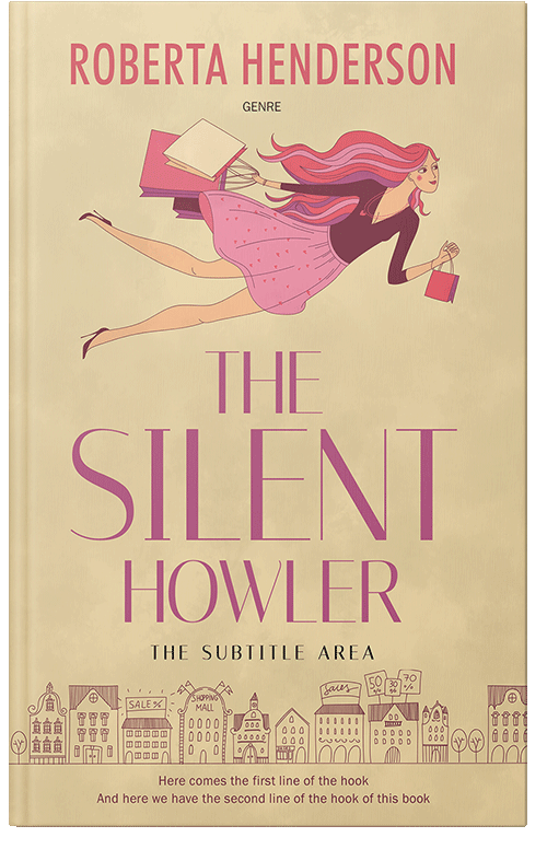 Front view of Premade Chick Lit Book Cover - Chamois