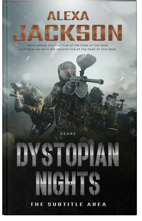 Front view of Premade Action & Adventure Book Cover - Pumice