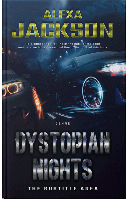 Front view of Premade Action & Adventure Book Cover - Ebony